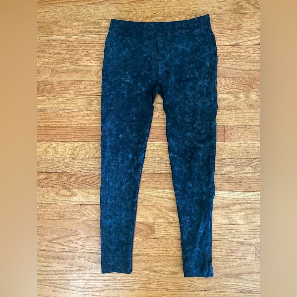 Bongo “acid wash” knit leggings Women’s L/XL Blue